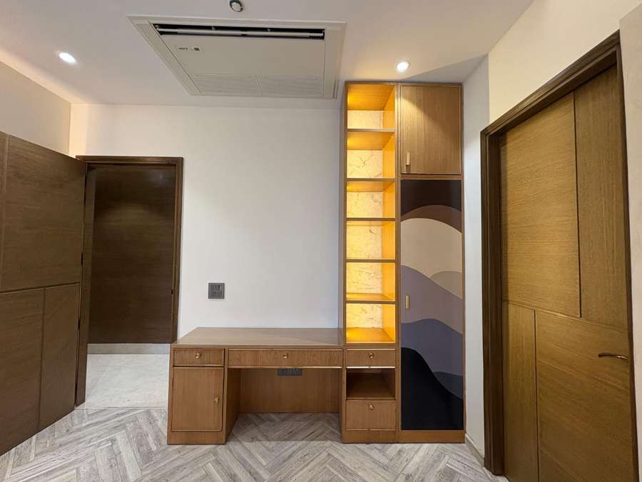 Study desk with shelves